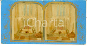 Fotografia d epoca originale 1880 PARIS Intérieur Eglise SAINTGERMAINL AUXERROIS Photo stéréoscopique 18x9 1