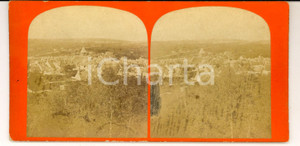 Fotografia d epoca originale 1880 GRANDE CHARTREUSE Vue gÃ©nÃ©rale Photo stÃ©rÃ©oscopique 18x19 1