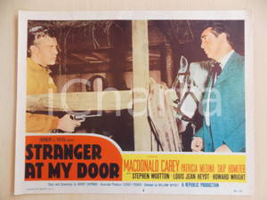 Oggetto da collezione cartaceo 1956 STRANGER AT MY DOOR Macdonald CAREY Skip HOMEIER Manifestino LOBBY CARD 1