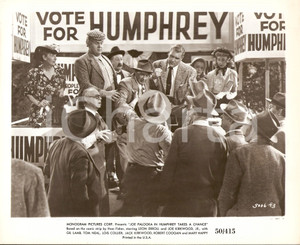 Fotografia d epoca originale 1950 JOE PALOOKA Joe KIRKWOOD Robert COOGAN Sommossa durante campagna elettorale 1