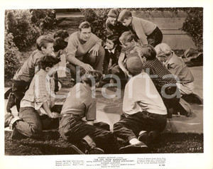 Fotografia d epoca originale 1948 GIRL FROM MANHATTAN George MONTGOMERY disegna schemi di baseball Foto 1