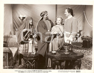 Fotografia d epoca originale 1953 FLAME OF CALCUTTA Maraja ospita Denise DARCEL Patric KNOWLES Foto di scena 1