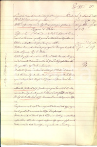 Documento originale, autentico 1865 PESSINA CREMONESE Assicurazione legato Martire CONTI pro chiesa SAN GIORGIO 1