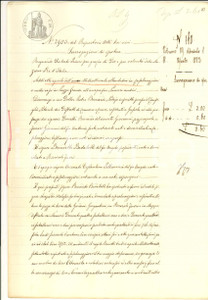 Documento originale, autentico 1882 CASALMAGGIORE Surrogazione ipoteca Benedetto BADALOTTI pro Leopoldo MOLOSSI 1
