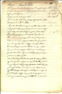 Documento originale, autentico 1866 VESCOVATO Rosa RONCA vende a Francesca PEZZANI quota casa contrada LAZZARI 1