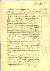 Documento originale, autentico 1866 CORTE DE  CORTESI CON CIGNONE Angelo PIVA cede diritti su credito BINDA 1