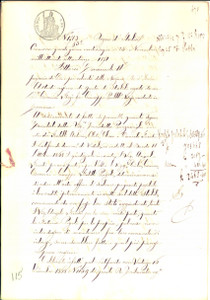 Documento originale, autentico 1871 CA  DE  SFONDRATI CR Cessione latifondo fratelli PIGOLI ad Angelo FIESCHI 1