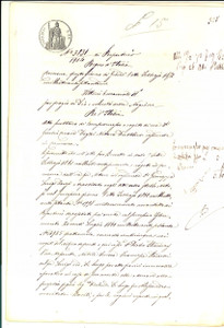 Documento originale, autentico 1872 CREMONA CORPI SANTI Compromesso per ereditÃ  Francesca RADAELLI DE LUGO 1