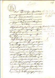 Documento originale, autentico 1872 CREMONA Quietanza Pietro RIPARI pro Filippo PERONI per saldo debito 1