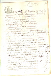 Documento originale, autentico 1872 CREMONA Affrancazione di enfiteusi pro PIO ISTITUTO ELEMOSINIERE 1