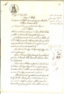 Documento originale, autentico 1872 TORNATA Retrovendita Amedeo PINI  Vincenzo RIPARI stabile DELLA TORNATA 1