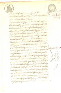 Documento originale, autentico 1872 CREMONA Anna CASTELLOTTI vende casa a Giuseppe SANDRI Manoscritto 1