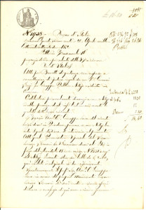 Documento originale, autentico 1872 CREMONA Quietanza Lorenzo FORNARI pro Ippolito ZANOTTI Manoscritto 1