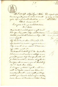 Documento originale, autentico 1872 CREMONA Mandato speciale di Camillo MINA BOLZESI a Francesco MANDELLI 1