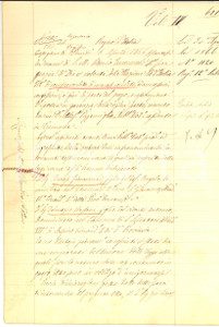Documento originale, autentico 1866 SAN SALVATORE / SOSPIRO CR Giovanni BAROSI vende casa a Dalmazio BASSANI 1