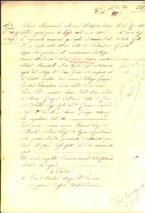 Documento originale, autentico 1866 SOLAROLO MONASTEROLO Inventario ereditÃ  del defunto Antonio SOLDI 1