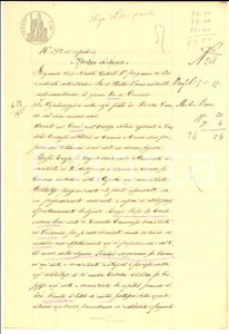 Documento originale, autentico 1899 GUSSOLA CR Contratto di prestito di Marianna FANTINI a Rosa BRAGA 1
