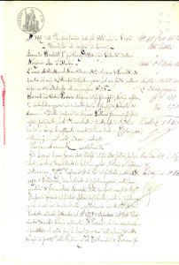 Documento originale, autentico 1892 CASALBELLOTTO CR Adolfo GORNI vende fondo ai fratelli LODIRIZZONI 1