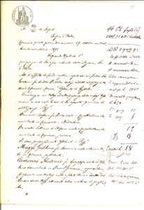 Documento originale, autentico 1892 CASTELVISCONTI CR Galdino MAGGI vende casa e osteria ad Antonio CAMERINI 1