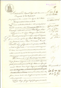 Documento originale, autentico 1886 CA  DE QUINZANI Annibale FERABOLI vende casa con brolo a Ignazio BIAZZI 1
