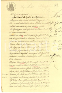 Documento originale, autentico 1899 RONCADELLO Cessione quota ereditaria Pietro AZZONI pro Federico BELLETTI 1