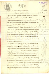 Documento originale, autentico 1900 PERSICO DOSIMO Conti Alessandro e Galeazzo CALCIATI vendono casa della TURA 1