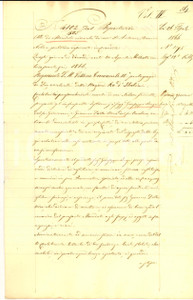 Documento originale, autentico 1866 CREMONA Mandato di procura Giuseppe RUGA a Giacomo DALLA NOCE Manoscritto 1