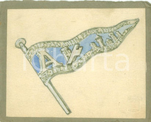 Stampa, bozzetto originale 1935 ASTI Concorso Ginnico Federale Internazionale Bozzetto DISEGNATO A MANO 1