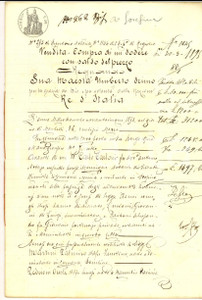 Documento originale, autentico 1895 CAVALLARA Martino PALMIRI vende podere MARTOCCHI a Oreste PEDRIANI 24 pp. 1