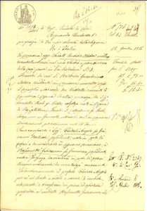 Documento originale, autentico 1886 CORTE DE  CORTESI Angelo CHIROLI vende a Giovanni BASSANETTI casa colonica 1