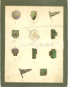 Stampa, bozzetto originale 1935 MILANO O.N.D. Cooperativa ORTICA Bozzetto DISEGNATO A MANO per medagliette 1