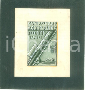 Stampa, bozzetto originale 1938 NAPOLI O.N.D. Campionati agonistici femminili Bozzetto DISEGNATO A MANO 1