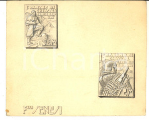 Stampa, bozzetto originale 1937 MILANO Fratelli SENESI 1Â° Raduno SEM Escursionisti Milanesi Bozzetto 1