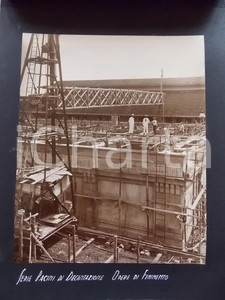 Fotografia d epoca originale 1920 ca BANGKOK Bacino di decantazione  Opere di finimento Foto ANIMATA 1