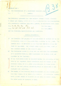 Documento originale, autentico 1929 BANGKOK THAILAND Costruzione molo e caletta per DESCOURS & CABAUD Contratto 1