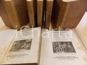 Libro, pubblicazione d epoca 17921797 Carlo ROLLIN Storia antica tradotta dal francese SETTE VOLUMI MUTILO 1