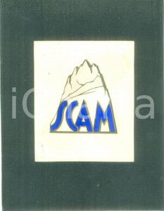 Stampa, bozzetto originale 1935 ca MELZO Società Alpinistica SCAM Bozzetto DISEGNATO A MANO 1