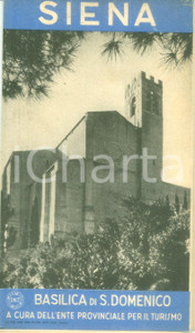 Mappa, planimetria storica 1950 ca SIENA Mappa turistica ILLUSTRATA Ente Provinciale Turismo 1