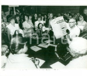 Fotografia d epoca originale 1980 ca ROTTERDAM OLANDA Protesta dei residenti contro lo spaccio di eroina 1