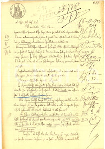 Documento originale, autentico 1904 CASALMAGGIORE CR Margherita CALEFFI vende casa con riserva di usufrutto 1