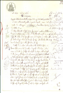 Documento originale, autentico 1904 CASALMAGGIORE Divisione beni del defunto Andrea PAGLIOLI Manoscritto 1