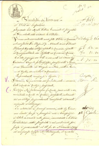 Documento originale, autentico 1908 CORTE DE  CORTESI CR Giacomo SINELLI vende terreno a Michelangelo COPPI 1