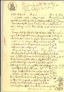 Documento originale, autentico 1904 CASALMAGGIORE Divisione e vendita beni pro minori Daniele e Carolina UBAINI 1