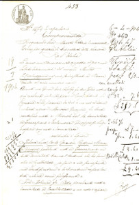 Documento originale, autentico 1904 FOSSACAPRARA Fratelli PADOVA vendono a Polinice POLI terreno alluvionale 1