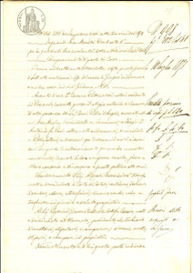 Documento originale, autentico 1878 OLMENETA Cesare ALQUATI vende parte di casa a Giovanni Battista PEGORINI 1