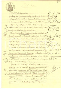 Documento originale, autentico 1904 GUSSOLA Prestito di Pietro MAFFEZZONI a Francesco SIGNORINI Manoscritto 1