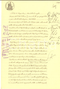 Documento originale, autentico 1904 CREMONA Mandato ad negotia a Roberto BASSI per Elisa e Olga BASSI 1