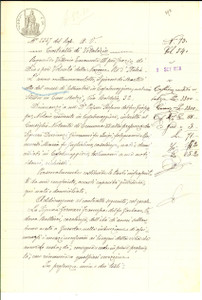 Documento originale, autentico 1908 GUSSOLA Contratto di vitalizio pro mantenimento anziana Francesca FORNARI 1