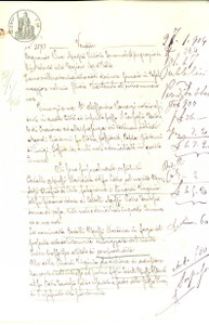Documento originale, autentico 1904 QUATTRO CASE CR Davidica CAVALLI MUSSI vende campo  a Virginia PINARDI 1