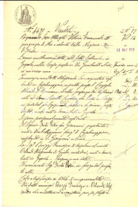 Documento originale, autentico 1908 BORGOLIETO/ GUSSOLA CR Pietro STORTI vende casa ad Alessandro ORLANDI 1